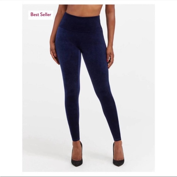 SPANX Velvet Tummy Control Leggings Moon Shadow - Picture 3 of 13